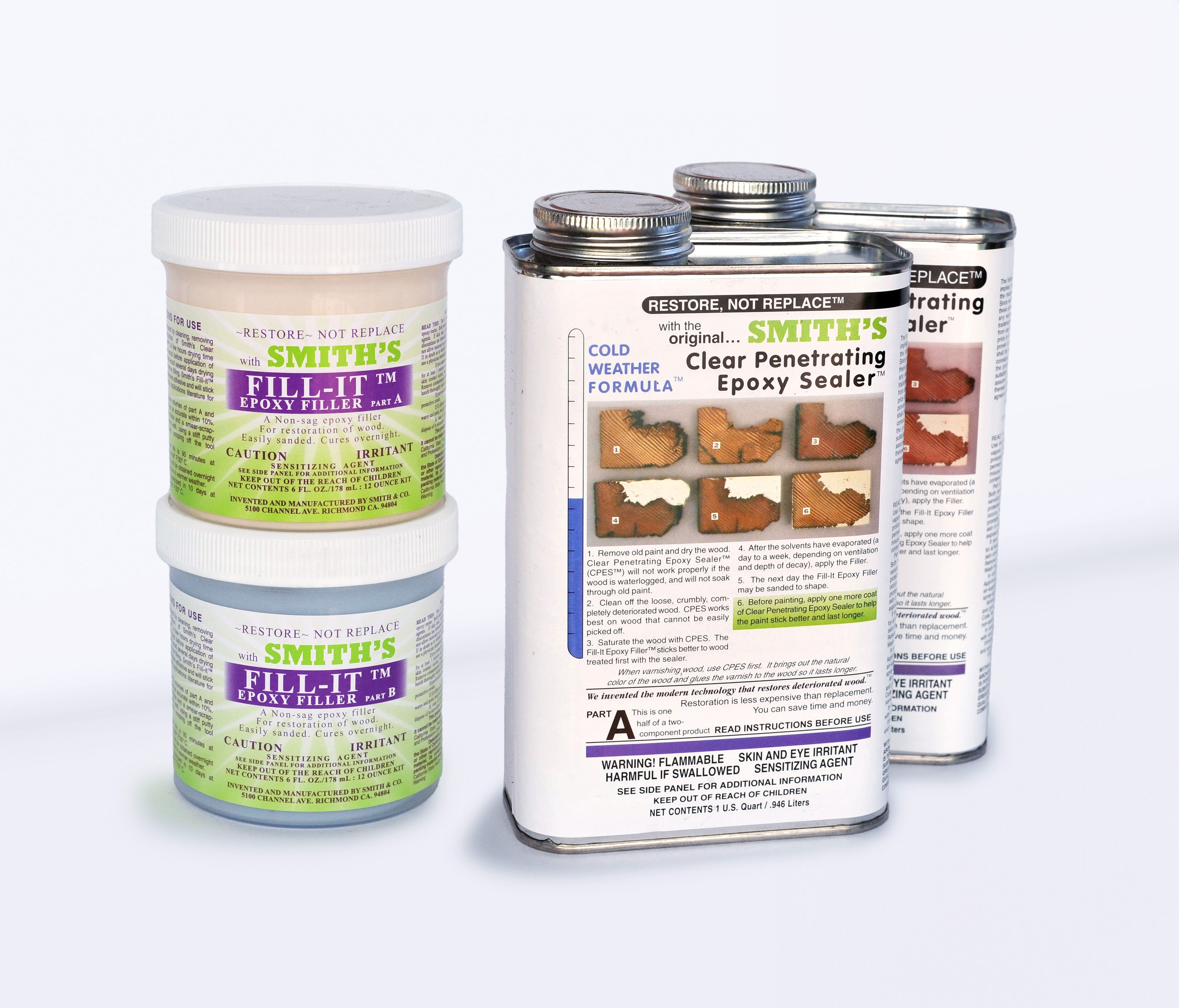 Rotten Wood Repair Kits for Windows, Doors, Boats – Permanent, Waterproof & Flexible